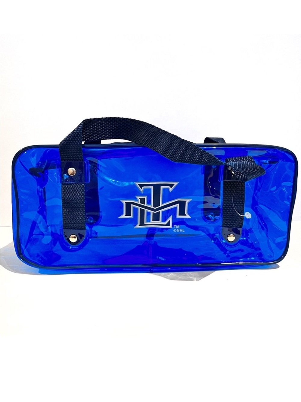 Toronto Maple Leafs Hockey Blue Toiletry Bag Blue Clear Handles Travel NHL TML